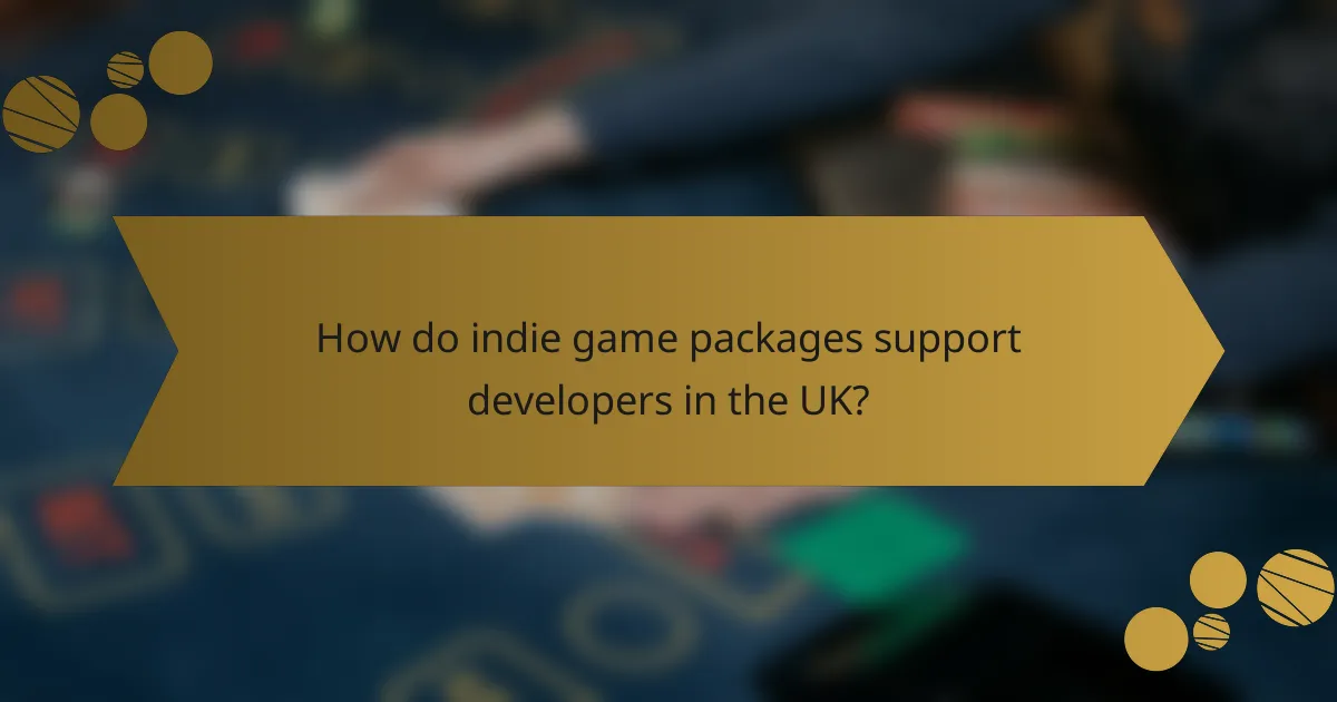 How do indie game packages support developers in the UK?
