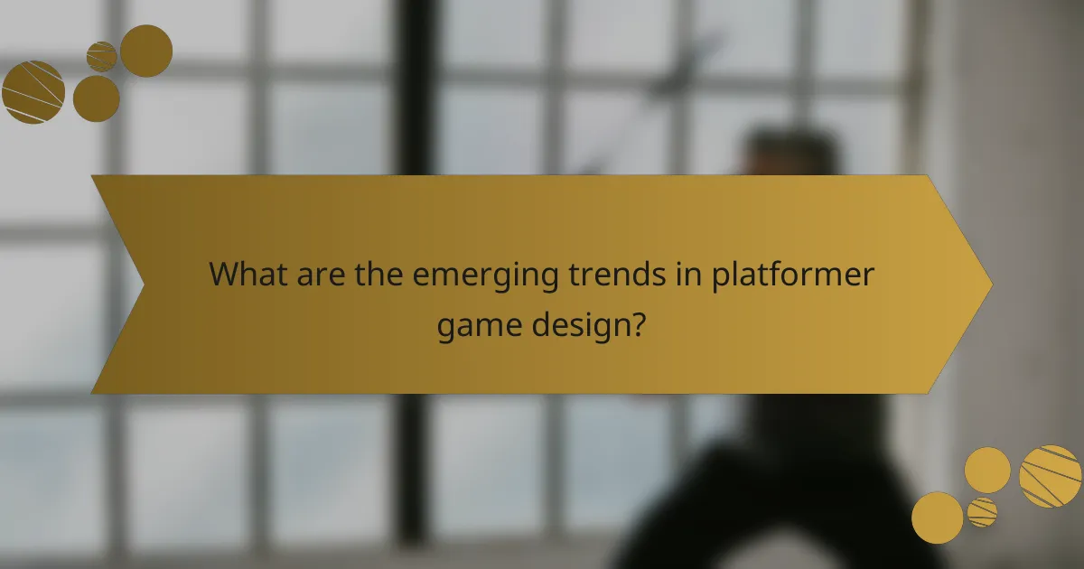 What are the emerging trends in platformer game design?