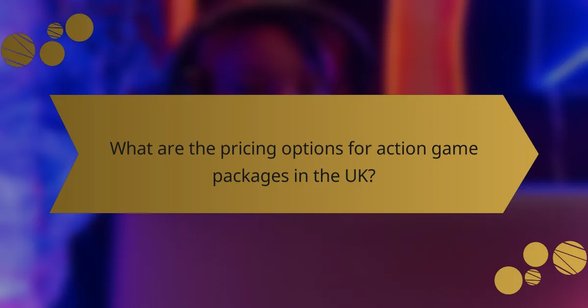 What are the pricing options for action game packages in the UK?