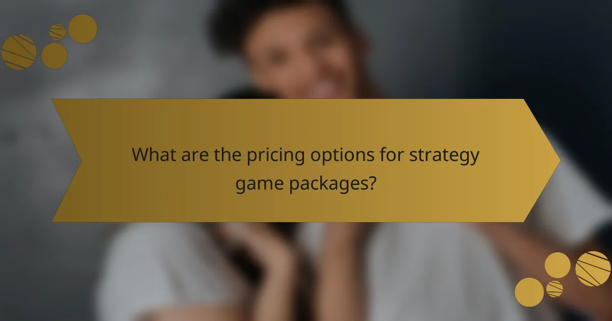 What are the pricing options for strategy game packages?