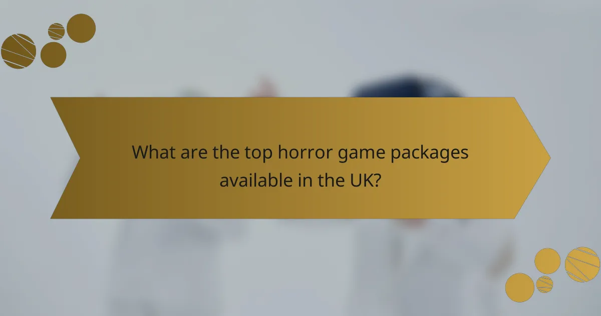 What are the top horror game packages available in the UK?