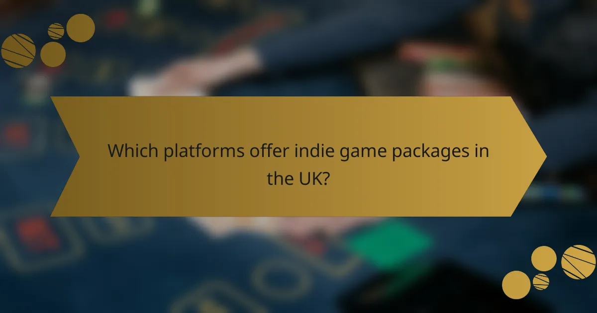 Which platforms offer indie game packages in the UK?