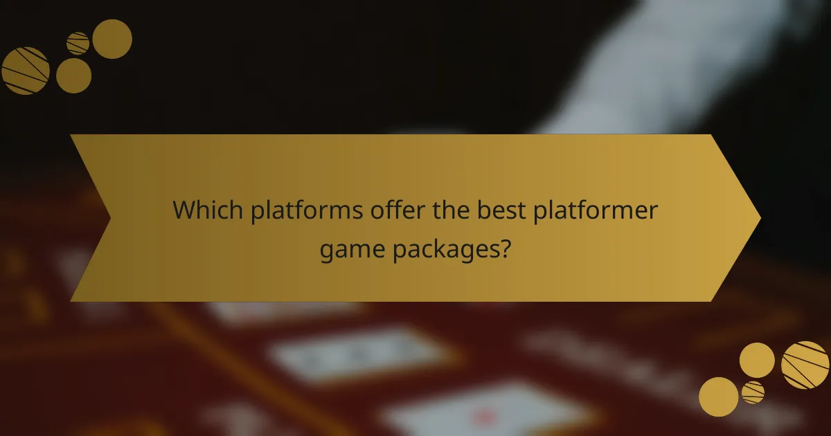 Which platforms offer the best platformer game packages?